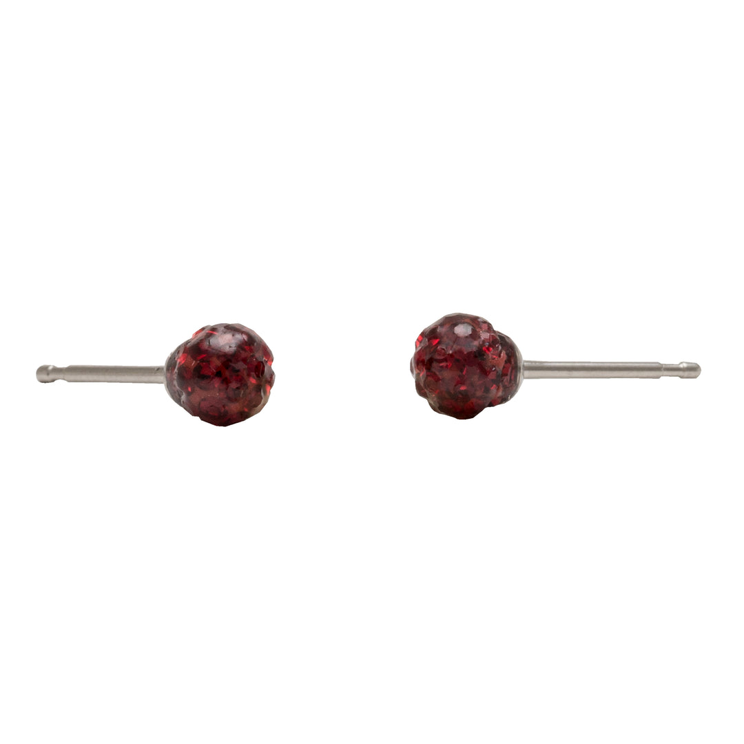 4.5MM Fireball - Siam Allergy-Free Stainless Steel Ear Studs