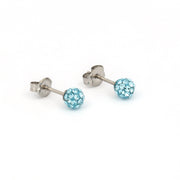 4.5MM Fireball - Aquamarine Allergy-Free Stainless Steel Ear Studs