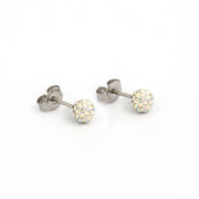 4.5MM Fireball - Ab Crystal Allergy-Free Stainless Steel Ear Studs