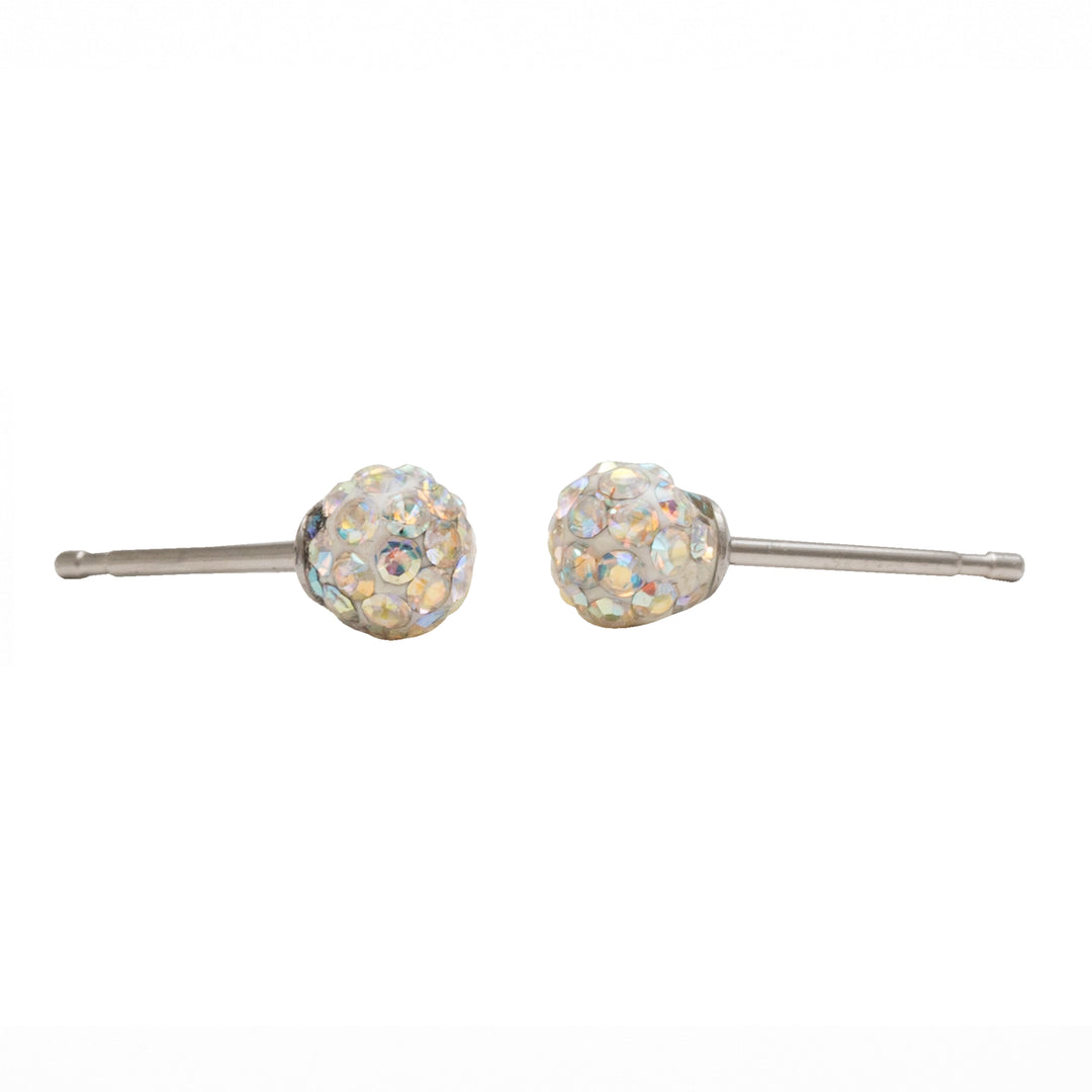 4.5MM Fireball - Ab Crystal Allergy-Free Stainless Steel Ear Studs