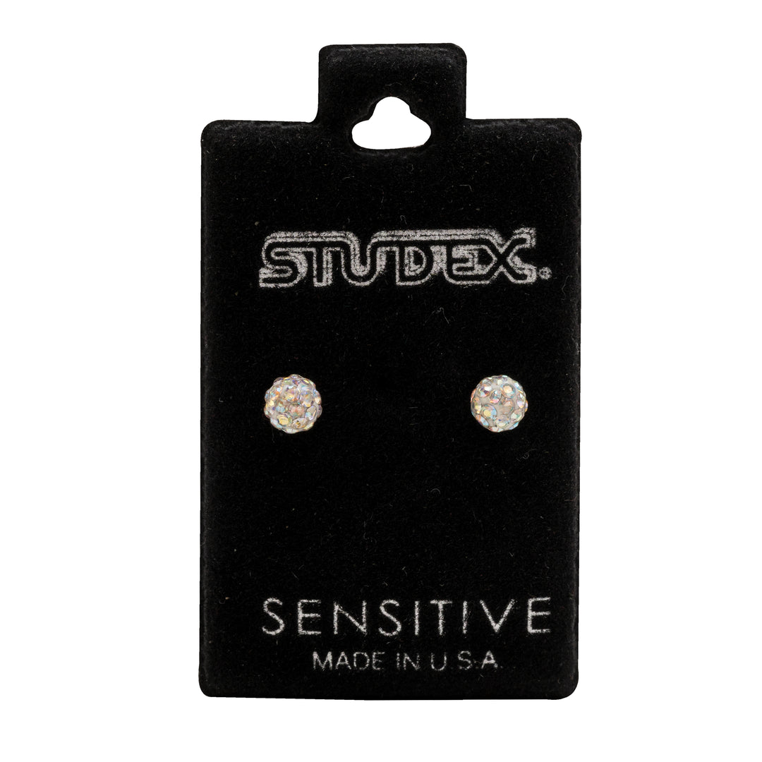 4.5MM Fireball - Ab Crystal Allergy-Free Stainless Steel Ear Studs