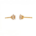 Load image into Gallery viewer, 5MM Cubic Zirconia Star 24K Pure Gold Plated Ear Studs
