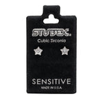 Load image into Gallery viewer, 5MM Cubic Zirconia Star Allergy-Free Stainless Steel Ear Studs
