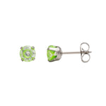 Load image into Gallery viewer, 5MM Cubic Zirconia Neon Green Allergy-Free Stainless Steel Ear Studs
