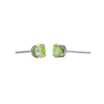 Load image into Gallery viewer, 5MM Cubic Zirconia Neon Green Allergy-Free Stainless Steel Ear Studs
