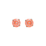 Load image into Gallery viewer, 5MM Cubic Zirconia Neon Orange Allergy-Free Stainless Steel Ear Studs
