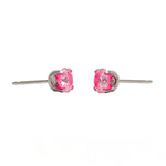 Load image into Gallery viewer, 5MM Cubic Zirconia Neon Pink Allergy-Free Stainless Steel Ear Studs
