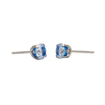 Load image into Gallery viewer, 5MM Cubic Zirconia Neon Blue Allergy-Free Stainless Steel Ear Studs

