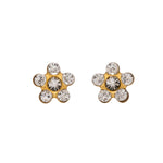 Load image into Gallery viewer, Daisy April Crystal 24K Pure Gold Plated Ear Studs
