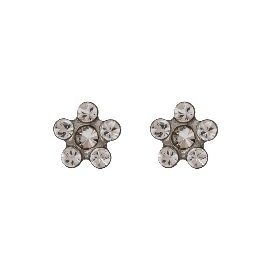 Daisy April Crystal Allergy-Free Stainless Steel Ear Studs