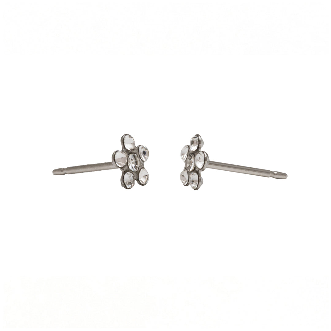 Daisy April Crystal Allergy-Free Stainless Steel Ear Studs