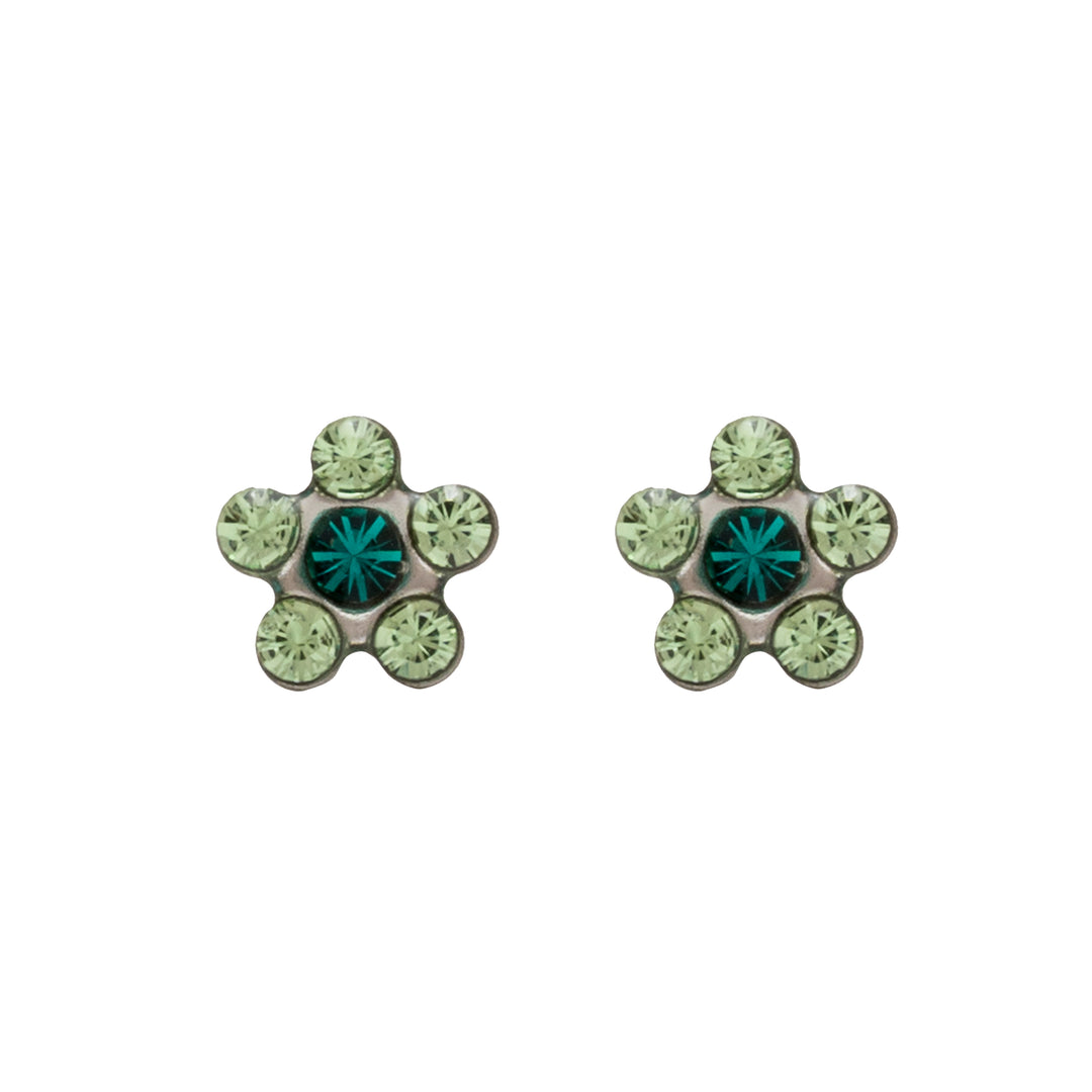 Daisy August Peridot Allergy-Free Stainless Steel Ear Studs