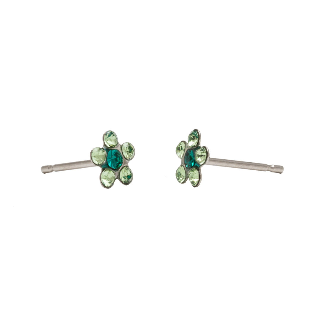 Daisy August Peridot Allergy-Free Stainless Steel Ear Studs