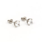 Load image into Gallery viewer, 6MM Cubic Zirconia Allergy-Free Stainless Steel Ear Studs
