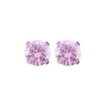 Load image into Gallery viewer, 6MM Cubic Zirconia Pink Allergy-Free Stainless Steel Ear Studs
