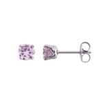 Load image into Gallery viewer, 6MM Cubic Zirconia Pink Allergy-Free Stainless Steel Ear Studs
