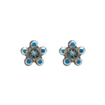 Load image into Gallery viewer, Daisy Ab Crystal March Aquamarine Allergy-Free Stainless Steel Ear Studs
