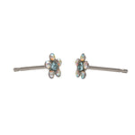 Load image into Gallery viewer, Daisy Ab Crystal March Aquamarine Allergy-Free Stainless Steel Ear Studs
