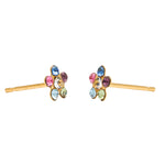Load image into Gallery viewer, Daisy Rainbow 24K Pure Gold Plated Ear Studs
