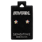 Load image into Gallery viewer, Daisy Rainbow 24K Pure Gold Plated Ear Studs
