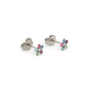 Daisy Rainbow Allergy-Free Stainless Steel Ear Studs