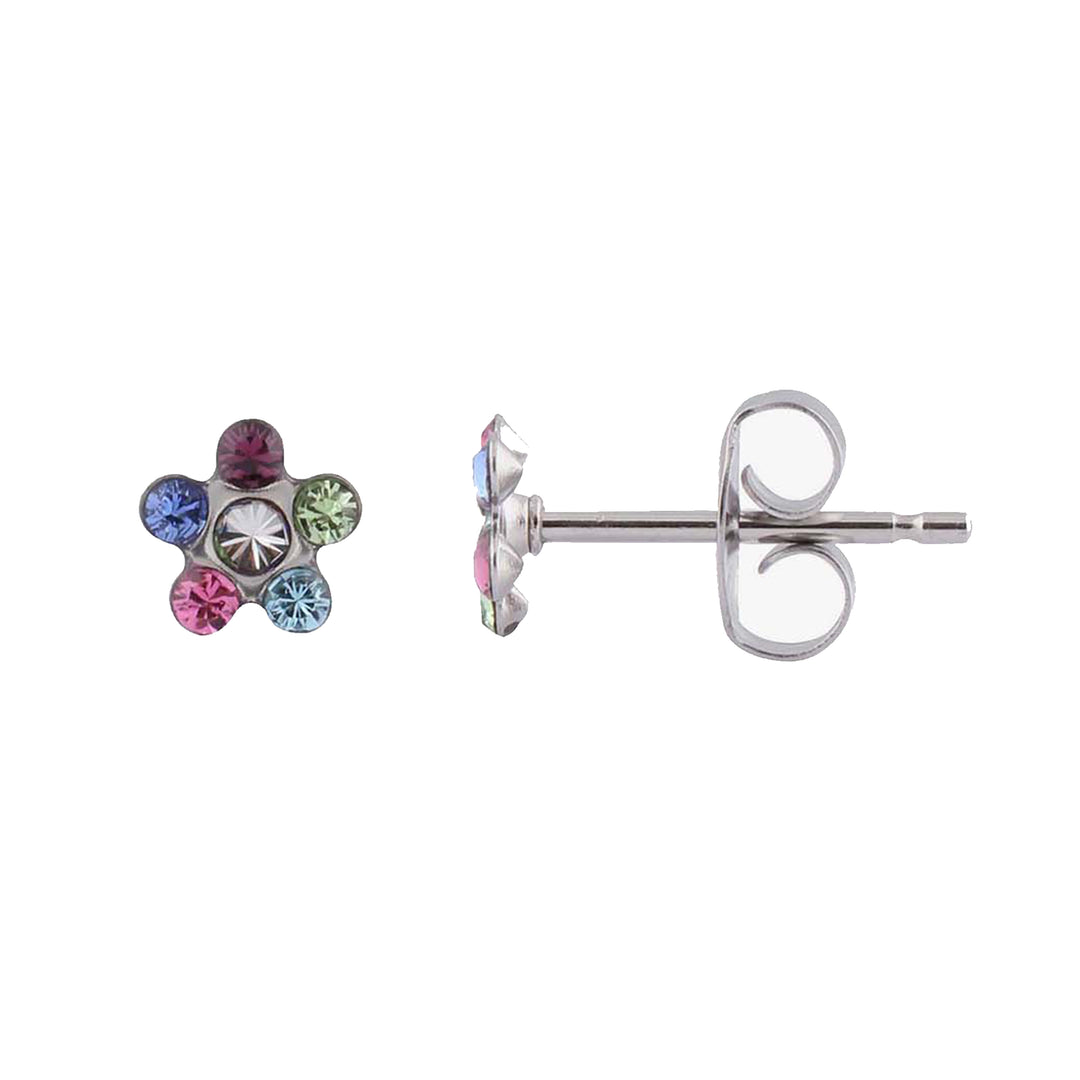 Daisy Rainbow Allergy-Free Stainless Steel Ear Studs