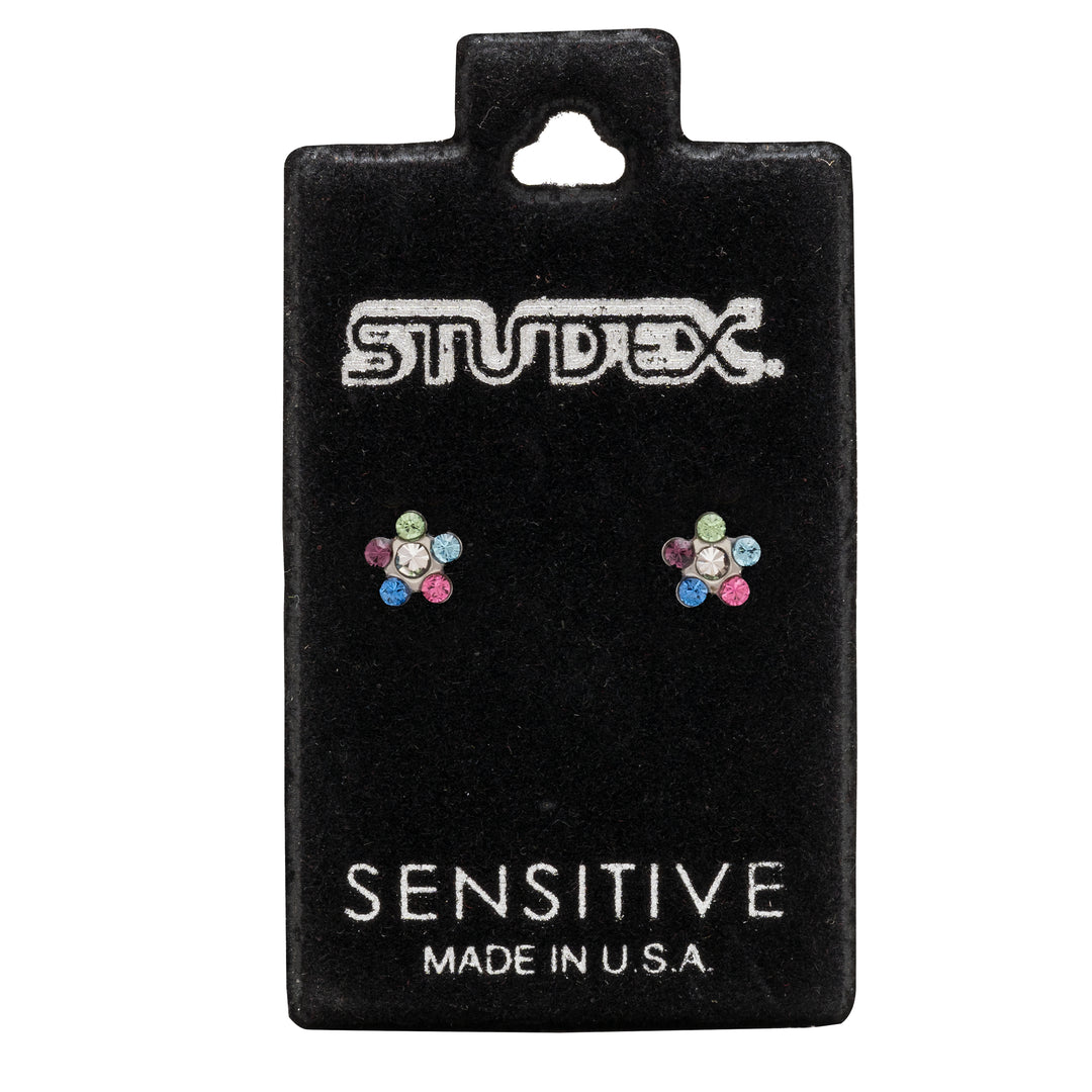 Daisy Rainbow Allergy-Free Stainless Steel Ear Studs