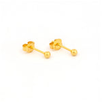 Load image into Gallery viewer, 4MM Ball 24K Pure Gold Plated Ear Studs

