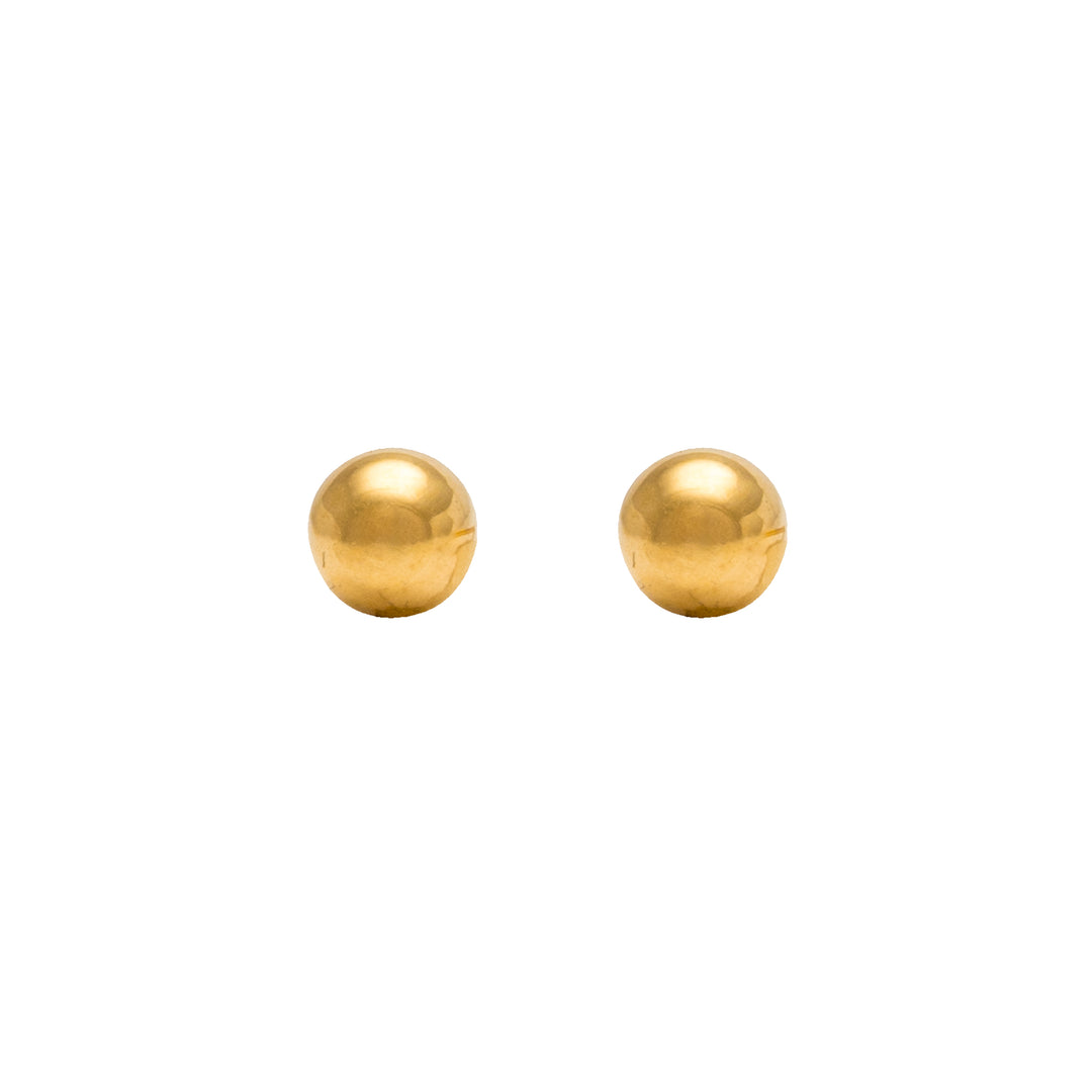 4MM Ball 24K Pure Gold Plated Ear Studs