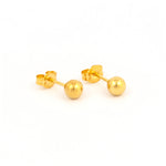 Load image into Gallery viewer, 5MM Ball 24K Pure Gold Plated Ear Studs
