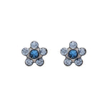 Load image into Gallery viewer, Daisy Light Sapphire - September Allergy-Free Stainless Steel Ear Studs

