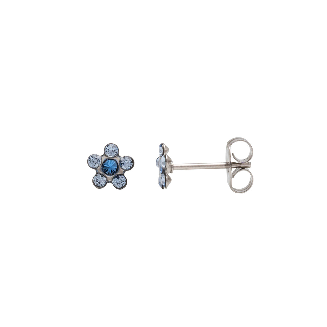 Daisy Light Sapphire - September Allergy-Free Stainless Steel Ear Studs