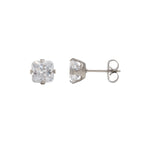 Load image into Gallery viewer, 6*6MM Cubic Zirconia Princess Cut Allergy-Free Stainless Steel Ear Studs
