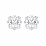 Load image into Gallery viewer, 5*5MM Cubic Zirconia Princess Cut Allergy-Free Stainless Steel Ear Studs