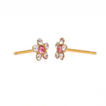 Load image into Gallery viewer, Daisy April Crystal Oct Rose 24K Pure Gold Plated Ear Studs

