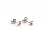 Load image into Gallery viewer, Daisy Daisy Crystal Ð Rose Allergy-Free Stainless Steel Ear Studs

