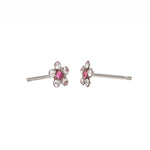 Load image into Gallery viewer, Daisy Daisy Crystal Ð Rose Allergy-Free Stainless Steel Ear Studs
