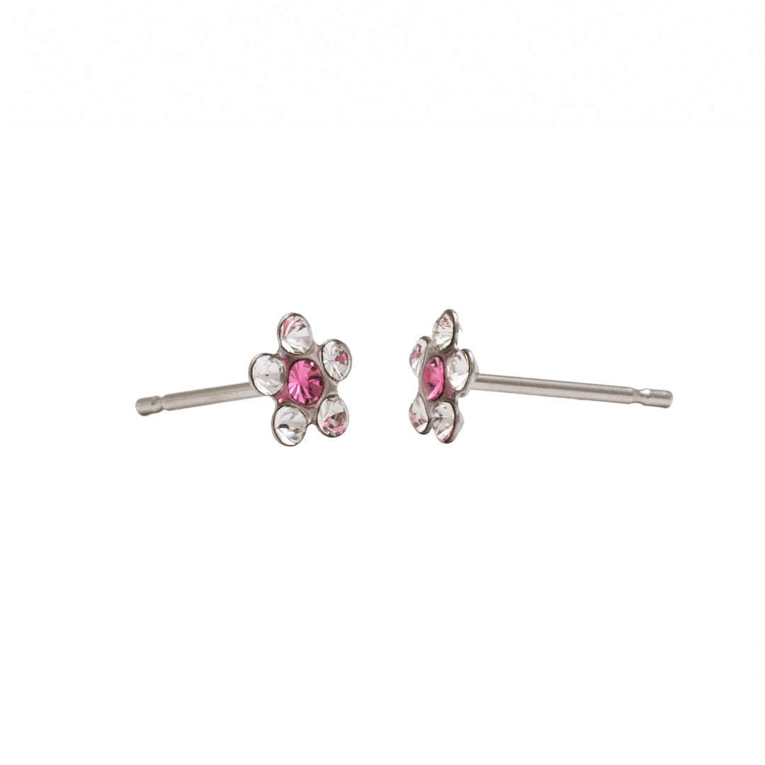 Daisy Daisy Crystal Ð Rose Allergy-Free Stainless Steel Ear Studs