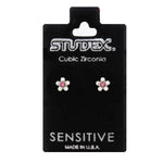 Load image into Gallery viewer, Daisy Daisy Crystal Ð Rose Allergy-Free Stainless Steel Ear Studs
