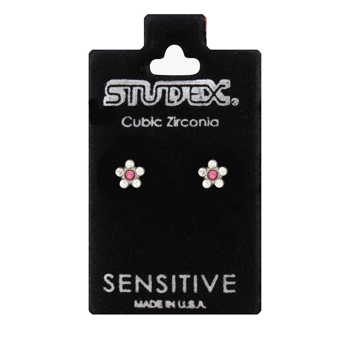 Daisy Daisy Crystal Ð Rose Allergy-Free Stainless Steel Ear Studs