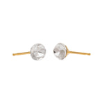 Load image into Gallery viewer, 8*9MM Crystal Oval Shape 24K Pure Gold Plated Ear Studs
