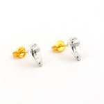 Load image into Gallery viewer, 10*6MM Crystal 24K Pure Gold Plated Ear Studs
