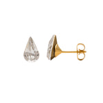 Load image into Gallery viewer, 10*6MM Crystal 24K Pure Gold Plated Ear Studs
