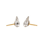 Load image into Gallery viewer, 10*6MM Crystal 24K Pure Gold Plated Ear Studs

