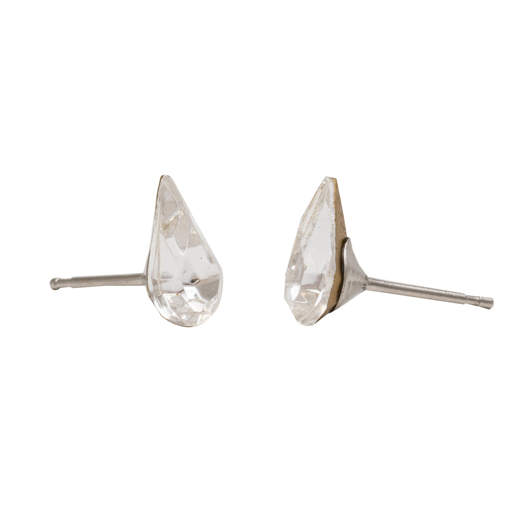 10*6MM Crystal Allergy-Free Stainless Steel Ear Studs