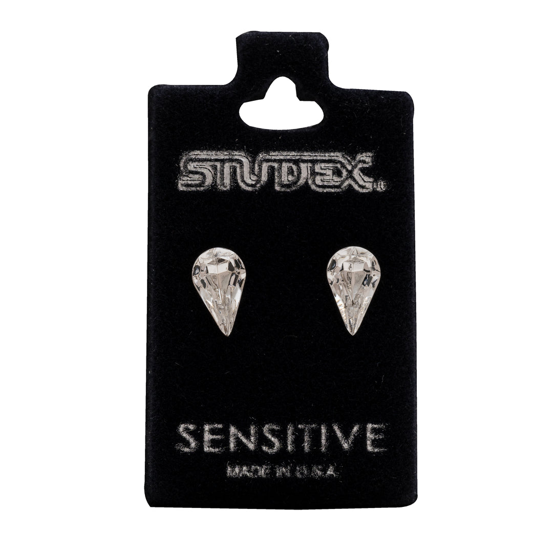 10*6MM Crystal Allergy-Free Stainless Steel Ear Studs