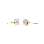 Load image into Gallery viewer, 6X6MM Austrian Crystal Square 24K Pure Gold Plated Ear Studs
