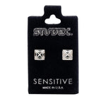 Load image into Gallery viewer, 6X6MM Austrian Crystal Square 24K Pure Gold Plated Ear Studs
