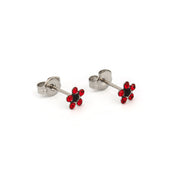 Daisy July Ruby Jet Allergy-Free Stainless Steel Ear Studs | Ideal For Every Day Wear