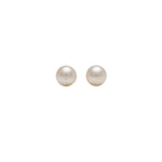 Load image into Gallery viewer, 3MM White Pearl 24K Pure Gold Plated Ear Studs
